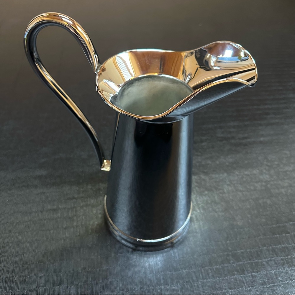 Beautiful Stainless Steel Made in Portugal Farmhouse Style Pitcher, Rivet detail - Picture 5 of 10